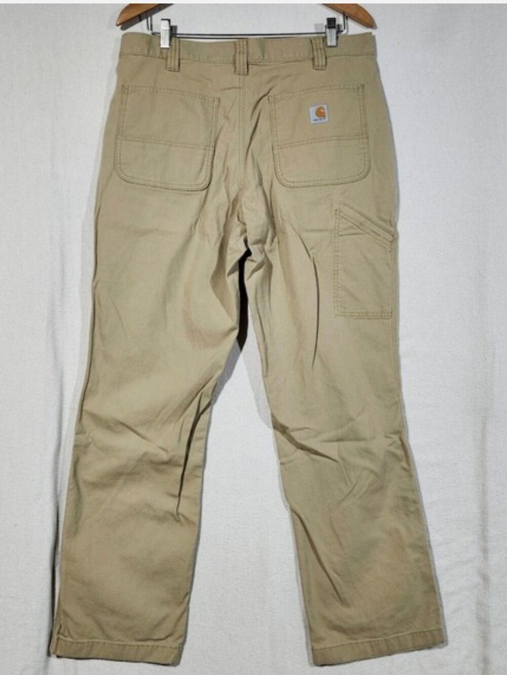 Carhartt relaxed fit rugged flex Tan Canvas workpants 42 X 30